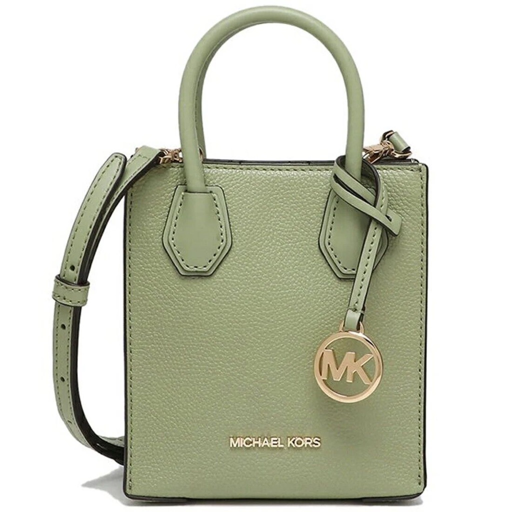 Michael Kors Olive Green Leather Mini Tote